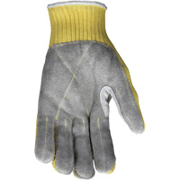 Gants de travail r&eacute;sistant &agrave; la coupe CutPro avec paume en cuir fendu, Taille Petit, Calibre 7, Enveloppe en Kevlar, ASTM ANSI niveau A3 Air Extreme Inc.