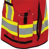6678 High-Visibility Antimicrobial Mesh-Back Surveyor Vest, Red, Small, Polyester Air Extreme Inc.