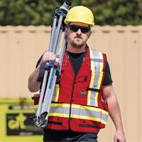 6678 High-Visibility Antimicrobial Mesh-Back Surveyor Vest, Red, Small, Polyester Air Extreme Inc.