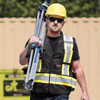 6679 High-Visibility Antimicrobial Mesh-Back Surveyor Vest, Black, Small, Polyester Air Extreme Inc.