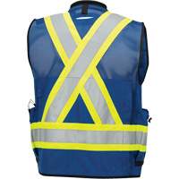 6681 High-Visibility Antimicrobial Mesh-Back Surveyor Vest, Royal Blue, Small, Polyester Air Extreme Inc.