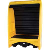 2-Drum Hard Cover Spill Pallet, 43.11" L x 61.61" W x 83.07" H, 1433 lbs. Load Capacity Air Extreme Inc.