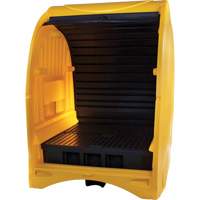 4-Drum Hard Cover Spill Pallet, 68.11" L x 61.61" W x 83.07" H, 1433 lbs. Load Capacity Air Extreme Inc.