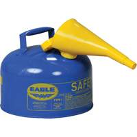 Bidon de s&eacute;curit&eacute; pour le k&eacute;ros&egrave;ne avec entonnoir, Type I, Acier galvanis&eacute;, 2,5 gal. US, Bleu, Homologu&eacute; FM/List&eacute; UL/ULC Air Extreme Inc.