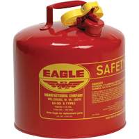 Bidon de s&eacute;curit&eacute; pour les produits inflammables, Type I, Acier galvanis&eacute;, 5 gal. US, Rouge, Homologu&eacute; FM/List&eacute; UL/ULC Air Extreme Inc.