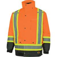 5056 Pioneer&reg; Yukon 7-in-1 Waterproof Winter Safety Parka, Polyester, Black/High Visibility Orange, X-Small Air Extreme Inc.