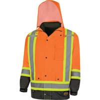 5056 Pioneer&reg; Yukon 7-in-1 Waterproof Winter Safety Parka, Polyester, Black/High Visibility Orange, X-Small Air Extreme Inc.