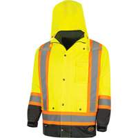 5057 Pioneer&reg; Yukon 7-in-1 Waterproof Winter Safety Parka, Polyester, Black/High Visibility Lime-Yellow, X-Small Air Extreme Inc.
