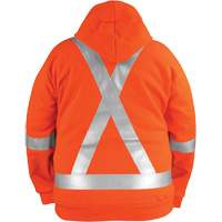 High-Visibility Wind Resistant Zip-Front Sweatshirt with DetachableHood, Men's, Small, High Visibility Orange, 27.7 cal/cm² Air Extreme Inc.