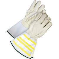 High-Visibility Utility Gloves with 6.25" Cuff, Small, Grain Cowhide Palm Air Extreme Inc.