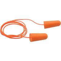 Bouchons d'oreilles coniques jetables en mousse de PU orange SEALTEC33, Avec cordon, Vrac - Boîte, 33 dB NRR, Taille unique Air Extreme Inc.