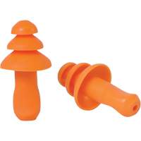 Bouchons d'oreilles r&eacute;utilisable &agrave; triple bride en TPR orange SEALTEC TipGrip, Sans cordon, Vrac - Boîte, 26 dB dB NRR, Taille unique Air Extreme Inc.