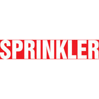 "Sprinkler" Pipe Marker, Self-Adhesive, 1" H x 8" W, White on Red Air Extreme Inc.