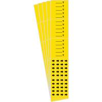 "Blank °F" Pipe Markers, Self-Adhesive, 2-1/4" H x 14" W, Black on Yellow Air Extreme Inc.