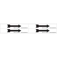 Marqueur de tuyau  Arrow, Autocollant, 1-1/8" h x 7" la, Noir sur blanc Air Extreme Inc.