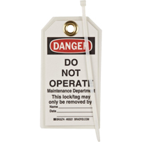 &eacute;tiquettes de verrouillage, Plastique, 3" la x 5-1/2" h, Anglais Air Extreme Inc.