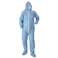 Combinaison &agrave; capuchon ignifuge Pyrolon Plus 2 avec bottes, Petit, Bleu, Tissu ignifug&eacute; Air Extreme Inc.