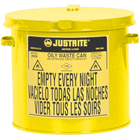 Oily Waste Cans, FM Approved/UL Listed, 2 US gal., Yellow Air Extreme Inc.