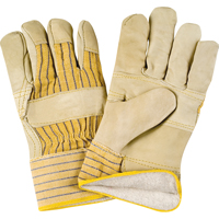 Winter-Lined Patch-Palm Fitters Gloves, Large, Grain Cowhide Palm, Cotton Fleece Inner Lining Air Extreme Inc.