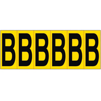 Individual Adhesive Letter Markers, B, 2-15/16" H, Black on Yellow Air Extreme Inc.