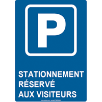 Reserved Parking Sign, 14" x 10", Aluminum, French with Pictogram Air Extreme Inc.