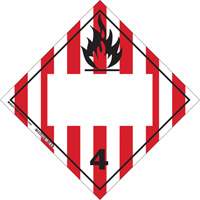 Flammable Solids TDG Placard, Adhesive Vinyl Air Extreme Inc.
