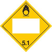 Oxidizer TDG Placard, Adhesive Vinyl Air Extreme Inc.