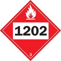 1202 Fuel Oil Flammable Liquid TDG Placard, Adhesive Vinyl Air Extreme Inc.
