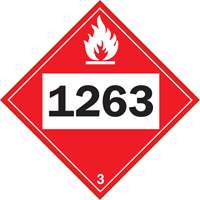 1263 Paint Flammable Liquid TDG Placard, Plastic Air Extreme Inc.