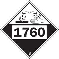 1760 Aluminum Phosphate Corrosive Materials TDG Placard, Plastic Air Extreme Inc.