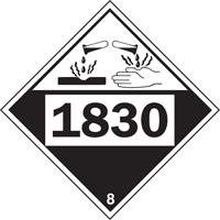 1830 Sulphuric Acid Corrosive Materials TDG Placard, Plastic Air Extreme Inc.