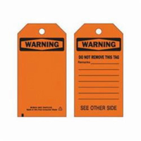 Self-Laminating Safety Tags, Polyester, 3" W x 5-3/4" H, English Air Extreme Inc.
