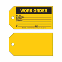 &eacute;tiquette Work Order, Papier, 5-3/4" la x 3" h, Anglais Air Extreme Inc.