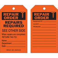 &eacute;tiquette pour les r&eacute;parations de s&eacute;curit&eacute;, Polyester, 4" la x 7" h, Anglais Air Extreme Inc.