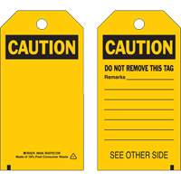 Self-Laminating Safety Tags, Polyester, 4" W x 7" H, English Air Extreme Inc.
