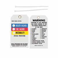 Right-To-Know Tags, Polyester, 3" W x 5-3/4" H, English Air Extreme Inc.