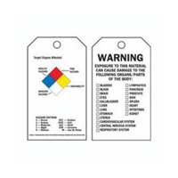 Right-To-Know Tags, Polyester, 3" W x 5-3/4" H, English Air Extreme Inc.