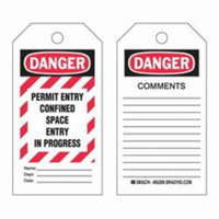 &eacute;tiquettes Confined Space, Polyester, 3" la x 5-3/4" h, Anglais Air Extreme Inc.