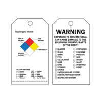 Self-Laminating Right-To-Know Tags, Polyester, 3" W x 5-3/4" H, English Air Extreme Inc.