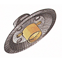 Meule rapide A24N, 6" x 1/4", Arbre 7/8", Oxyde d'aluminium, Type 27 Air Extreme Inc.