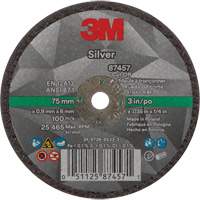 Silver Cut-Off Wheel, 3" x 0.04", 1/4"-28 Arbor, Type 1, Ceramic, 25645 RPM Air Extreme Inc.