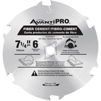 Lame de scie AvantiPro, 7-1/4", 6 dents, Pour B&eacute;ton de fibre Air Extreme Inc.