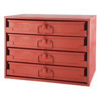 Compartment Rack With 4 Compartment Boxes, 4 Slots, 20-1/2" W x 12-1/2" D x 14-5/8" H, Red Air Extreme Inc.