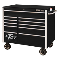 RX Series Rolling Tool Cabinet, 11 Drawers, 41-1/2" W x 25-1/2" D x 40-1/2" H, Black Air Extreme Inc.