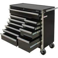 Industrial Tool Cart, 11 Drawers, 41" W x 18-3/4" D x 39-1/3" H, Black Air Extreme Inc.