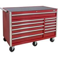 Industrial Tool Cart, 12 Drawers, 56" W x 24-1/2" D x 38-1/8" H, Red Air Extreme Inc.
