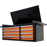 Top Chest, 42" W, 8 Drawers, Black/Orange Air Extreme Inc.
