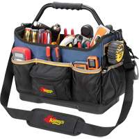 Molded Base Open-Top Tool Box, Ballistic Polyester, 17 Pockets, Black/Blue Air Extreme Inc.