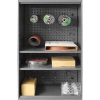 Abrasive Storage Cabinet with Pegboard, Steel, 19-7/8" x 14-1/4" x 32-3/4", Grey Air Extreme Inc.