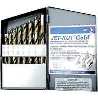 Jeu de forets de premi&egrave;re qualit&eacute; GF21R Jet-Kut GOLD, 21 morceaux, Acier Air Extreme Inc.